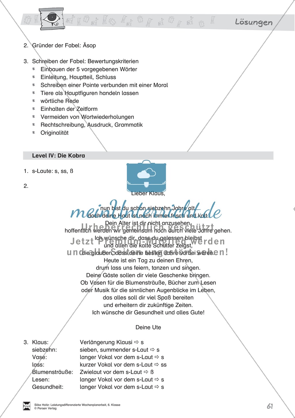 Wochenplanarbeit,
