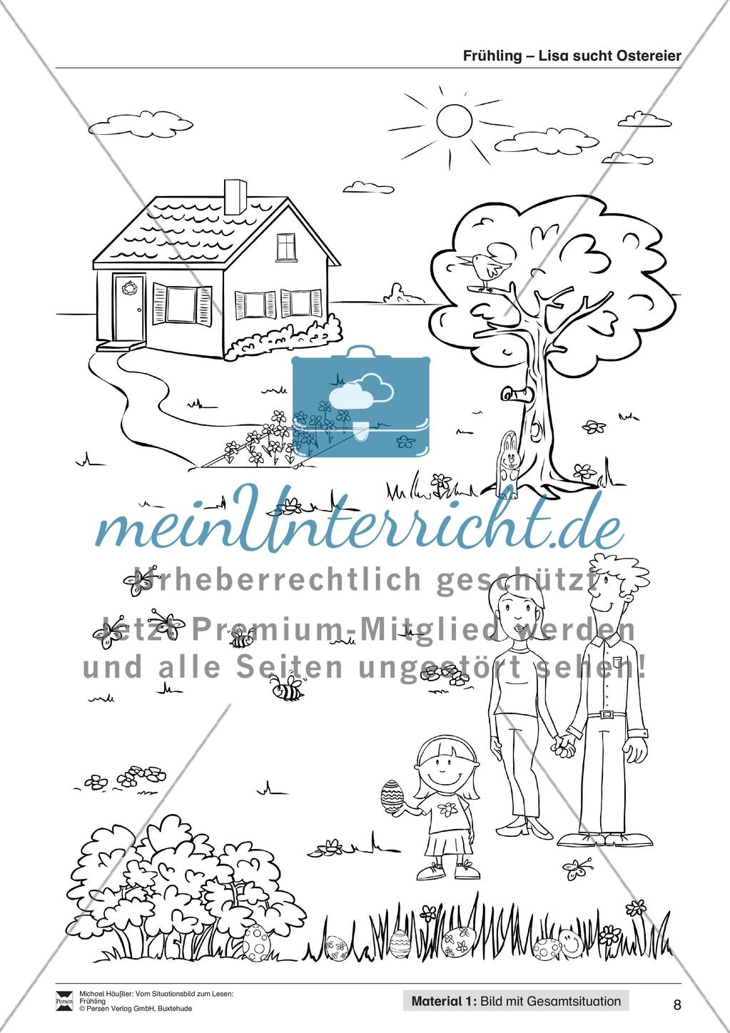 Vom Situationsbild zum Lesen, Thema Frühling: Unterrichtsentwurf und Materialien komplett Preview 9