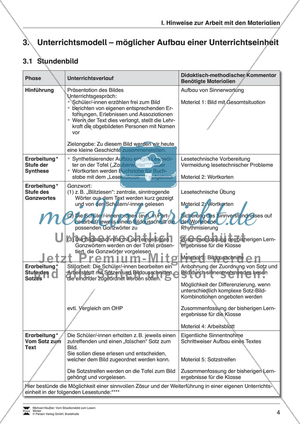 Leseförderung Winter: Arbeitshinweise, Unterrichtsmodell, Bilder, Arbeitsblätter, Lesespiel und Kontrollblatt Preview 6