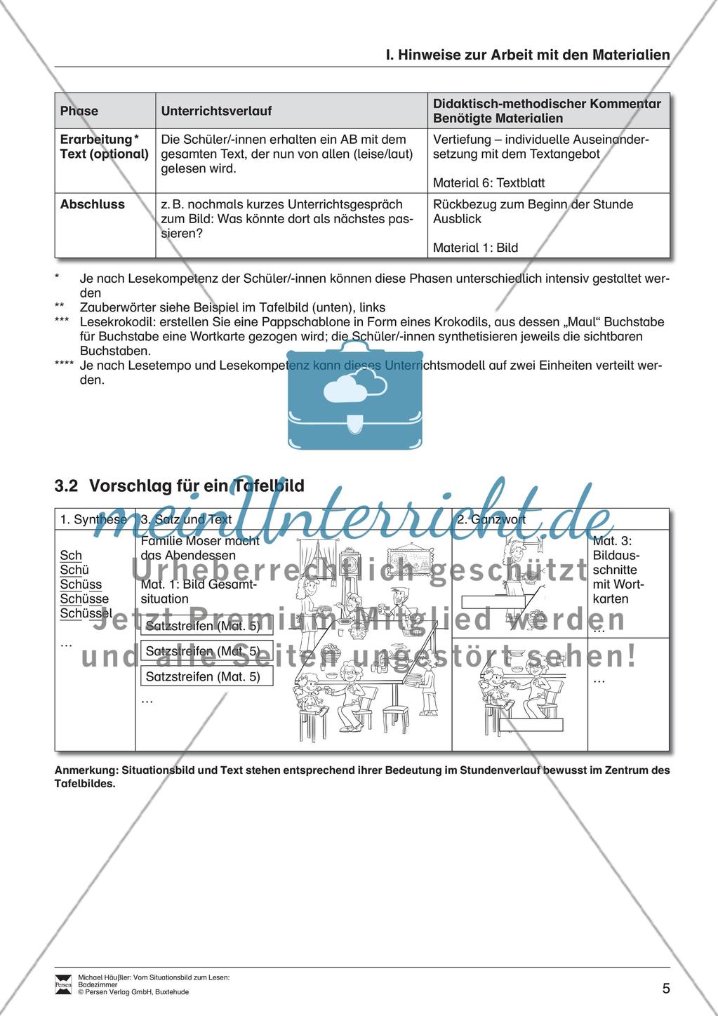 Leseförderung Badezimmer: Unterrichtsmodell, Bilder, Arbeitsblätter, Lesespiel und Kontrollblatt Preview 7