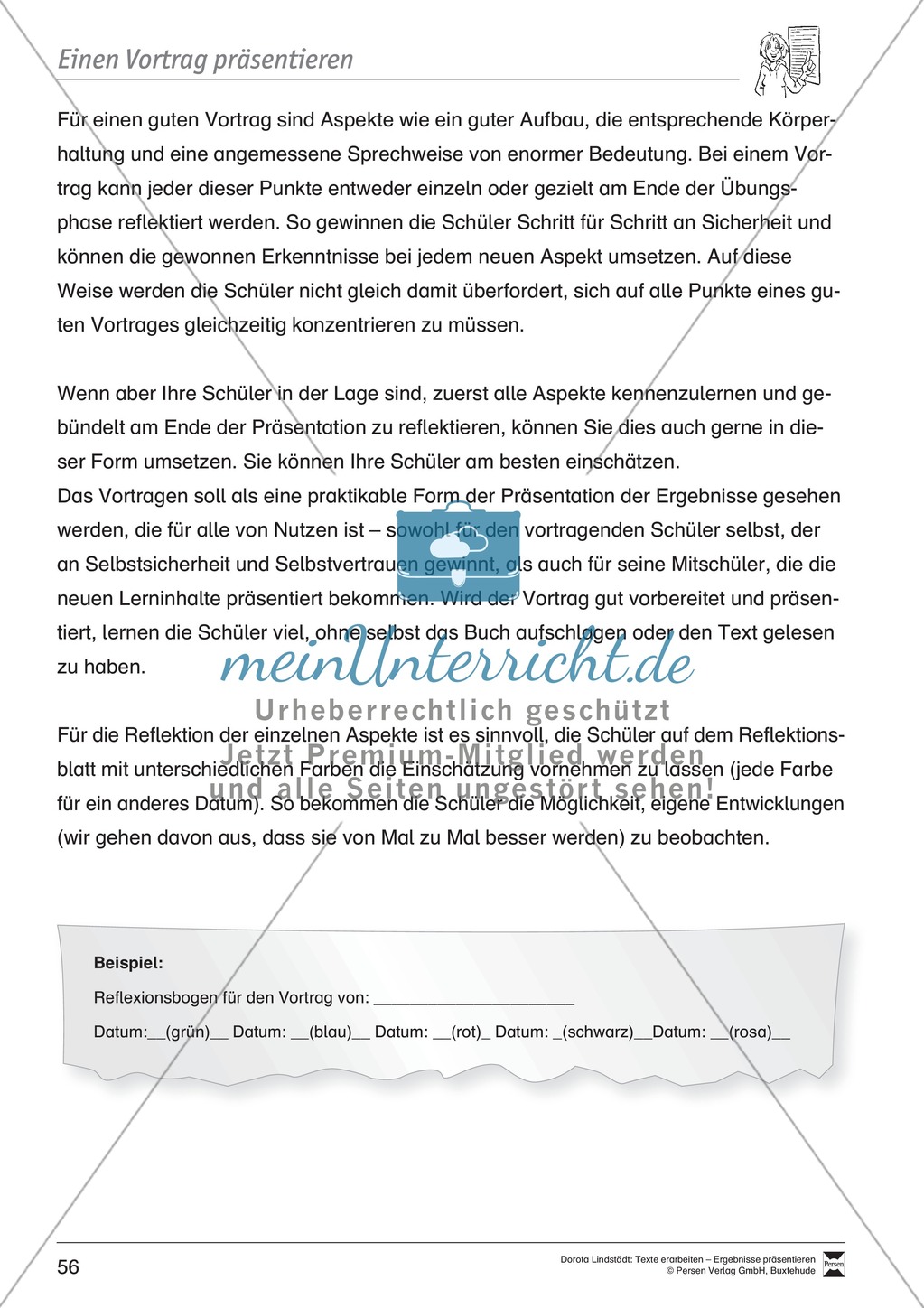 Ergebnisse präsentieren: Lernplakat, Tipps zum Präsentieren und Reflexieonsbögen Preview 10