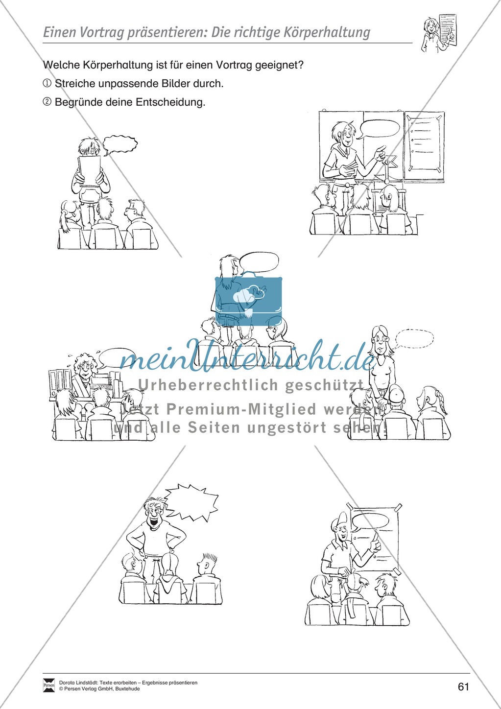Ergebnisse präsentieren: Lernplakat, Tipps zum Präsentieren und Reflexieonsbögen Preview 15