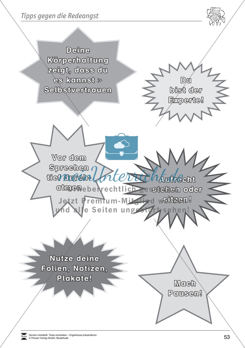 Ergebnisse präsentieren: Lernplakat, Tipps zum Präsentieren und Reflexieonsbögen Preview 7