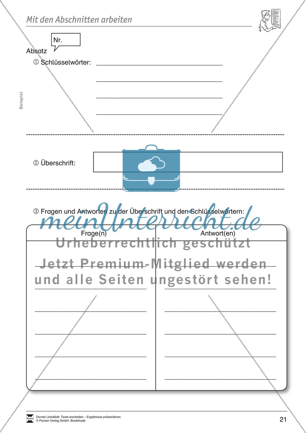 Textarbeit: Rechte und Pflichten von 6- bis 13-jährigen: Text, Arbeitsblätter, Fragen zum Text Preview 9