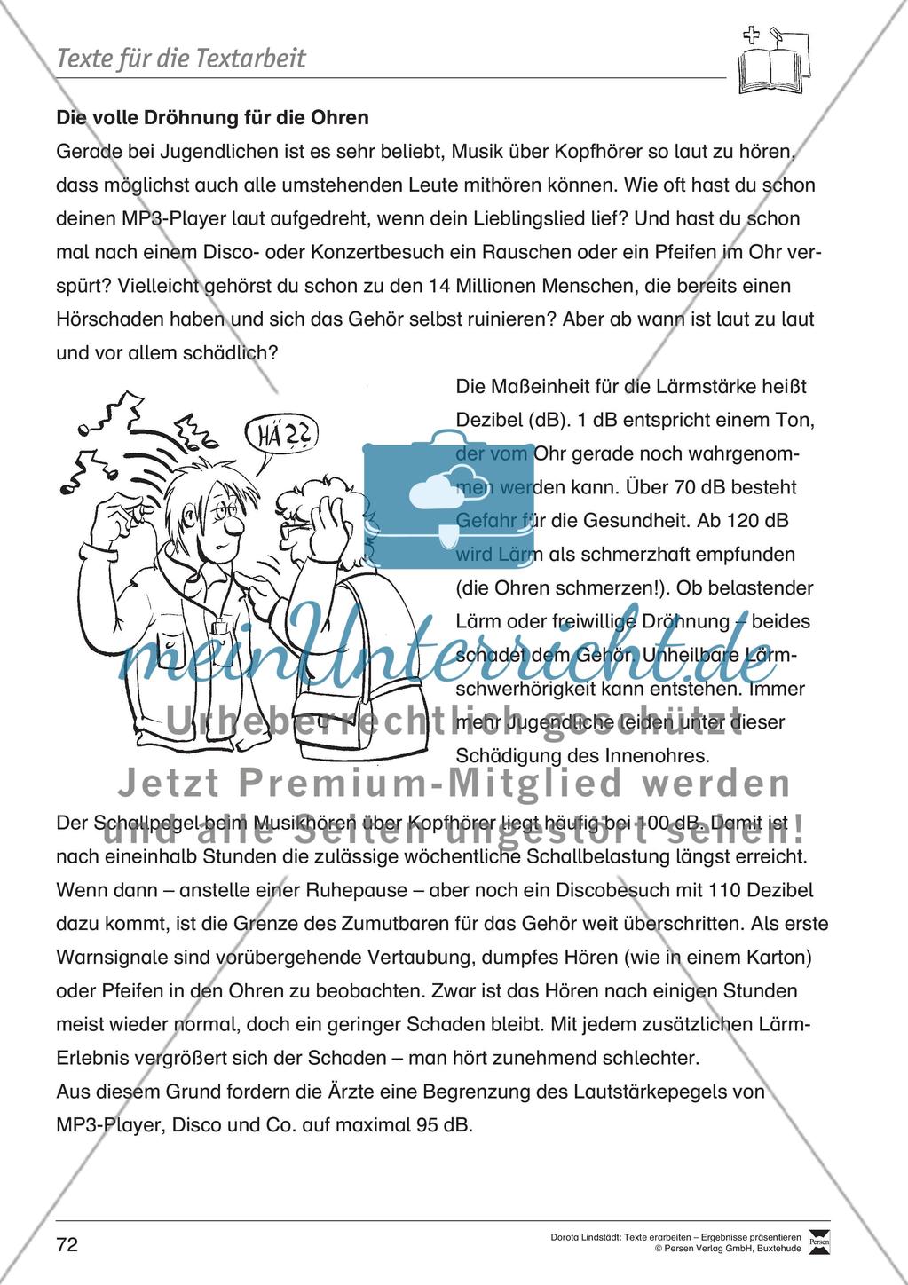 Textbeispiele für die Textarbeit mit Fragen Preview 10
