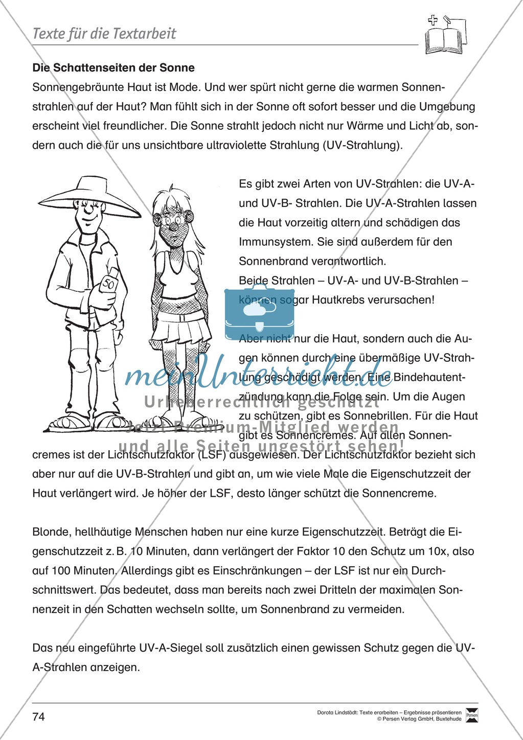 Textbeispiele für die Textarbeit mit Fragen Preview 11