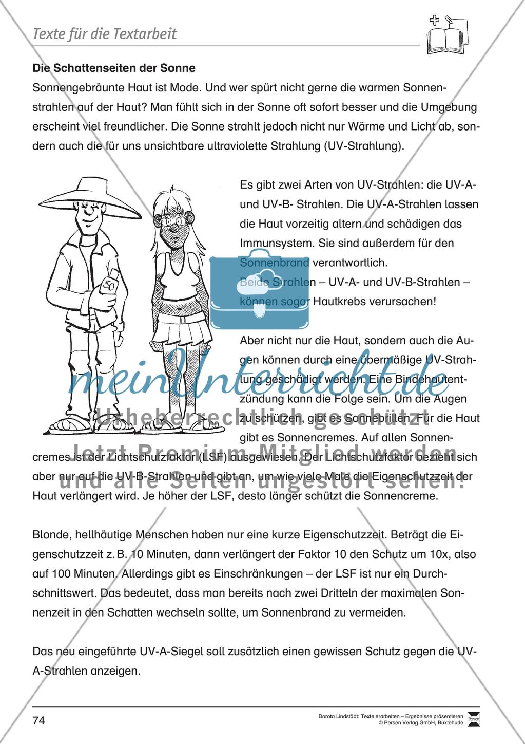 Textbeispiele für die Textarbeit mit Fragen Preview 12