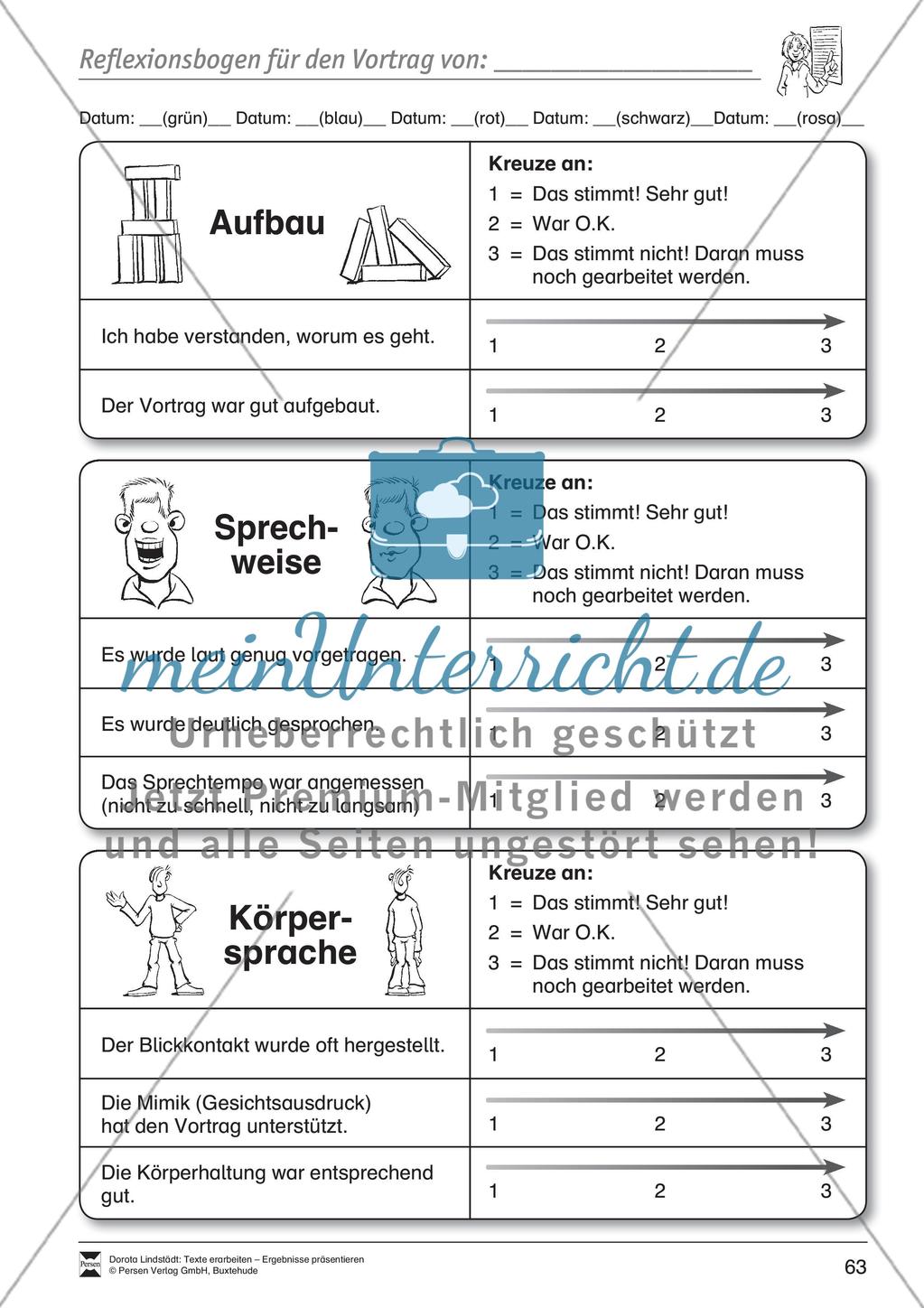 Textbeispiele für die Textarbeit mit Fragen Preview 1