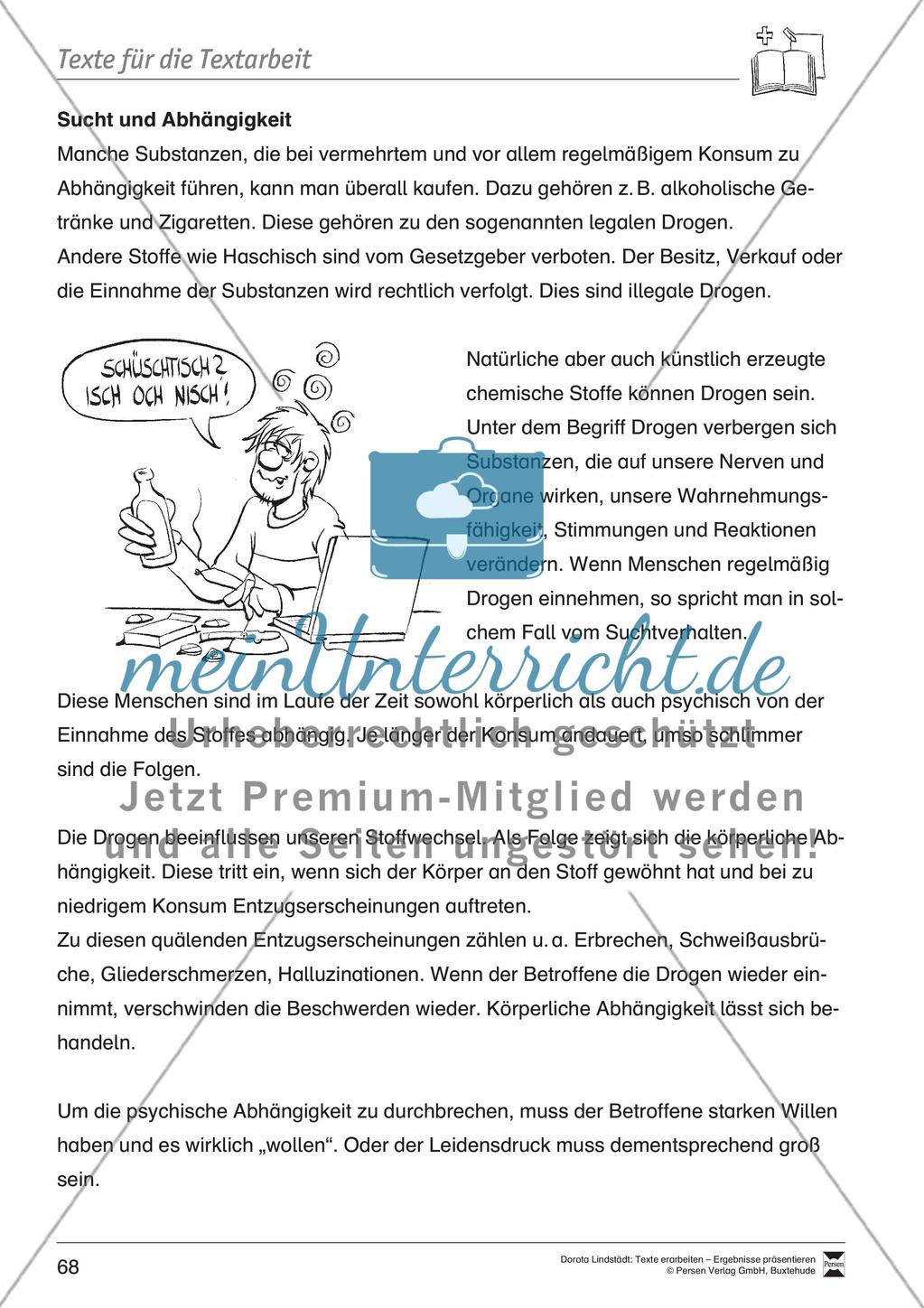 Textbeispiele für die Textarbeit mit Fragen Preview 6