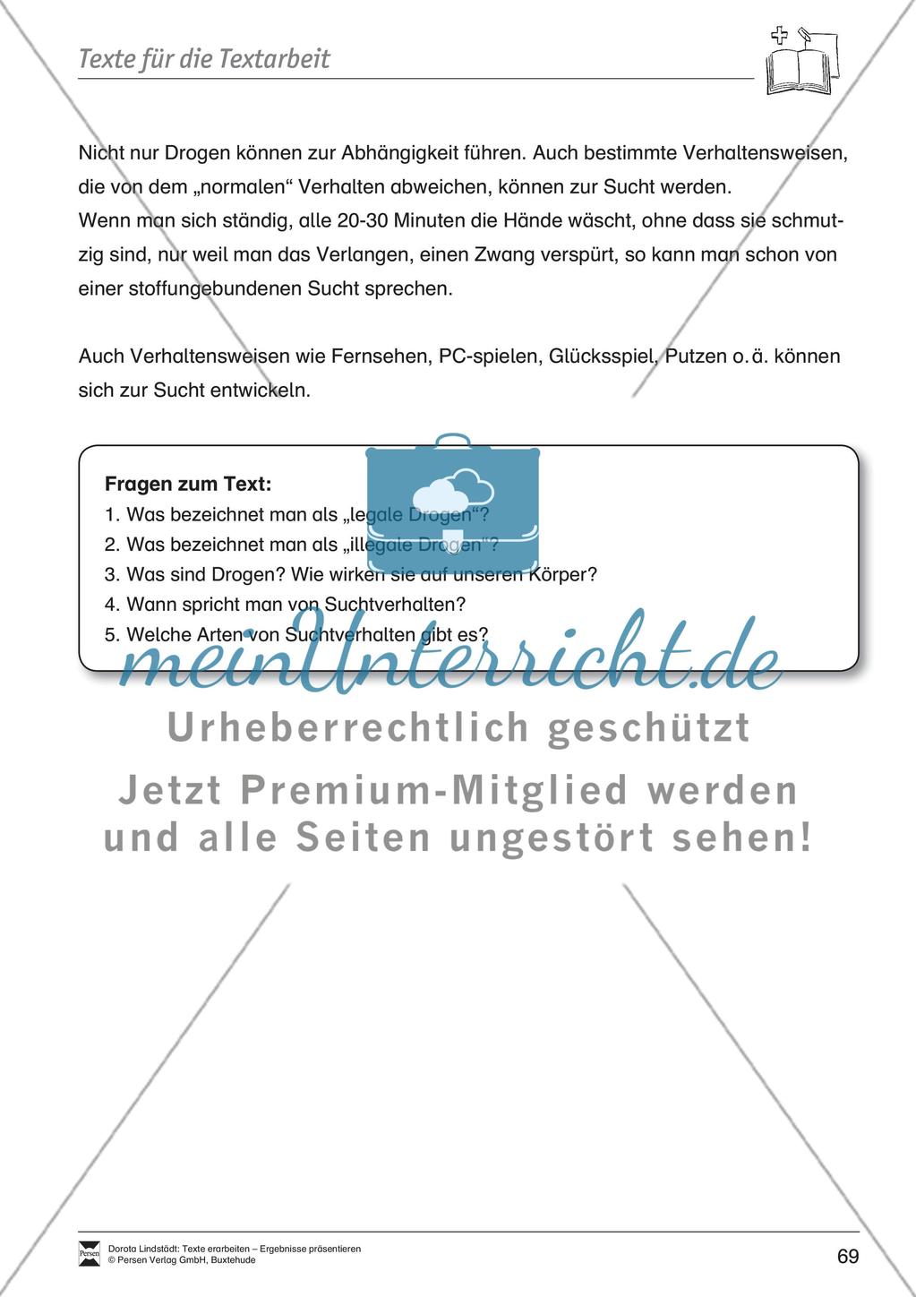 Textbeispiele für die Textarbeit mit Fragen Preview 7