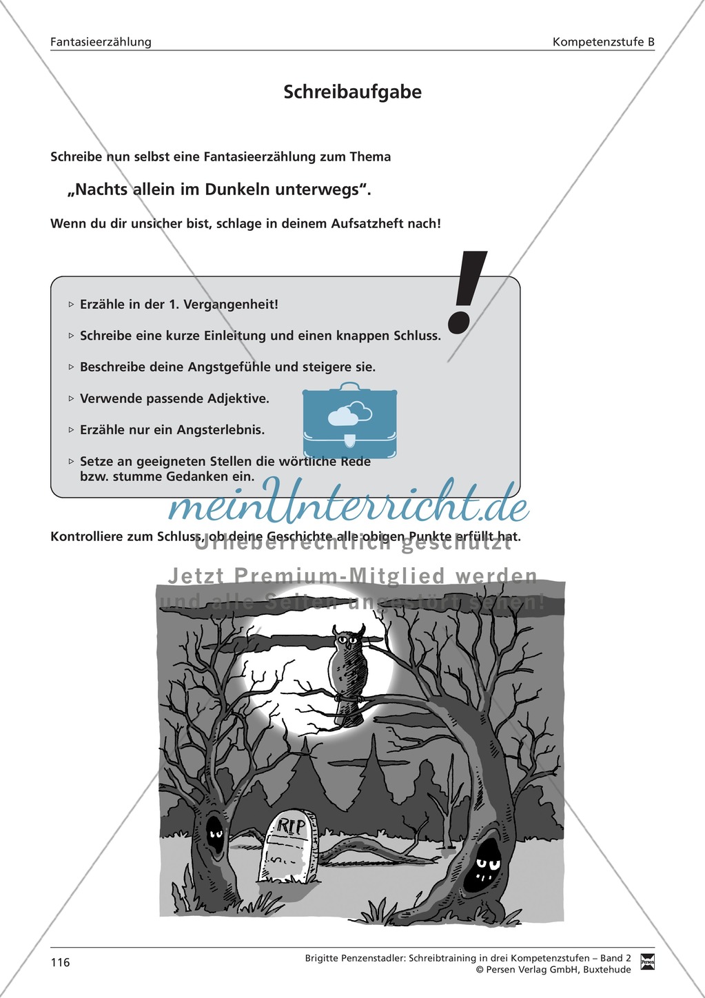 Schreibtraining Fantasieerzählung: Kompetenzstufe B: Arbeitsblätter mit Lösungen Preview 9