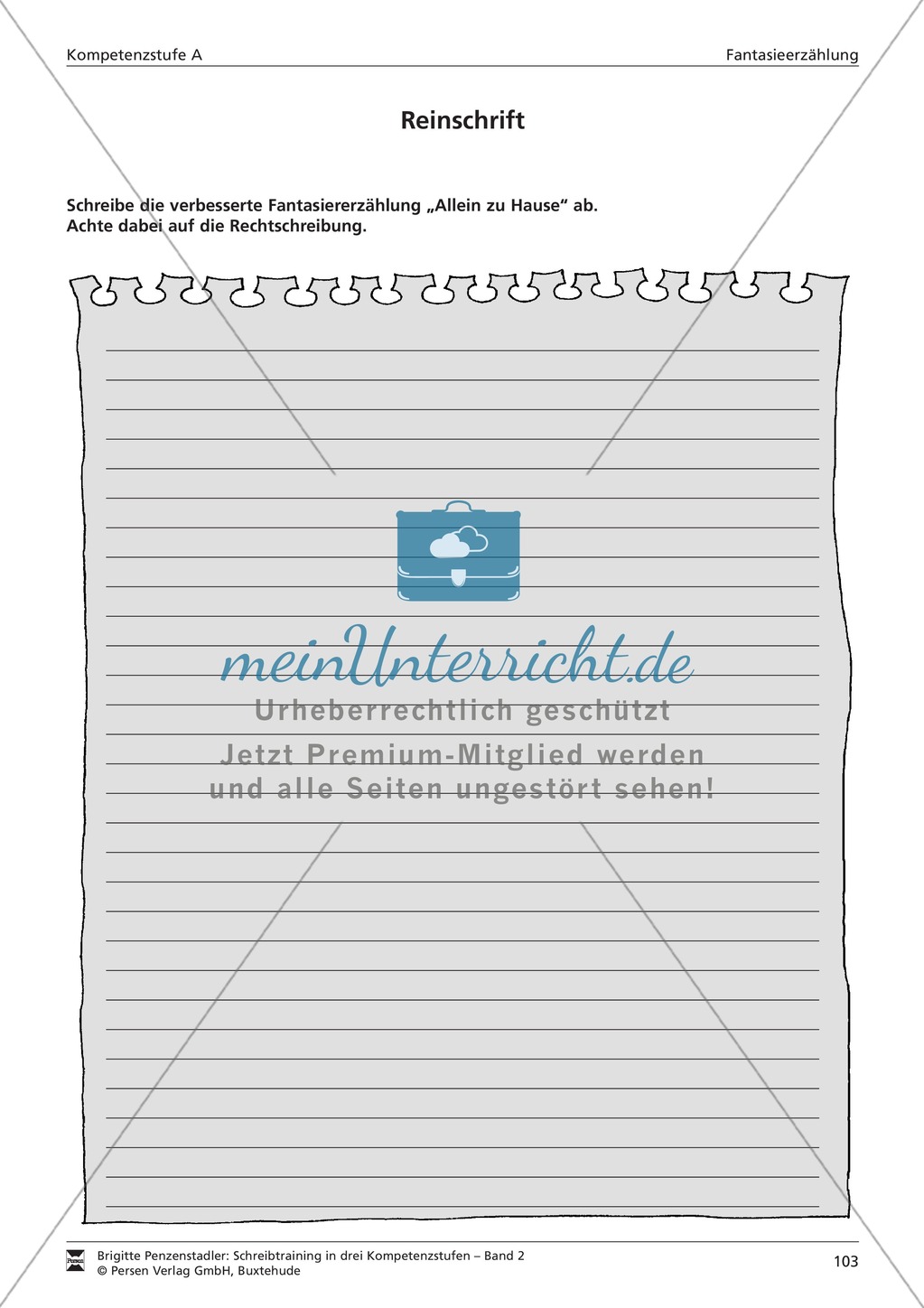 Schreibtraining Fantasieerzählung: Kompetenzstufe A: Arbeitsblätter mit Lösungen Preview 12
