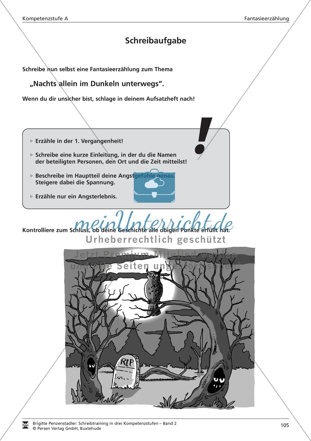 Schreibtraining Fantasieerzählung: Kompetenzstufe A: Arbeitsblätter mit Lösungen Preview 14