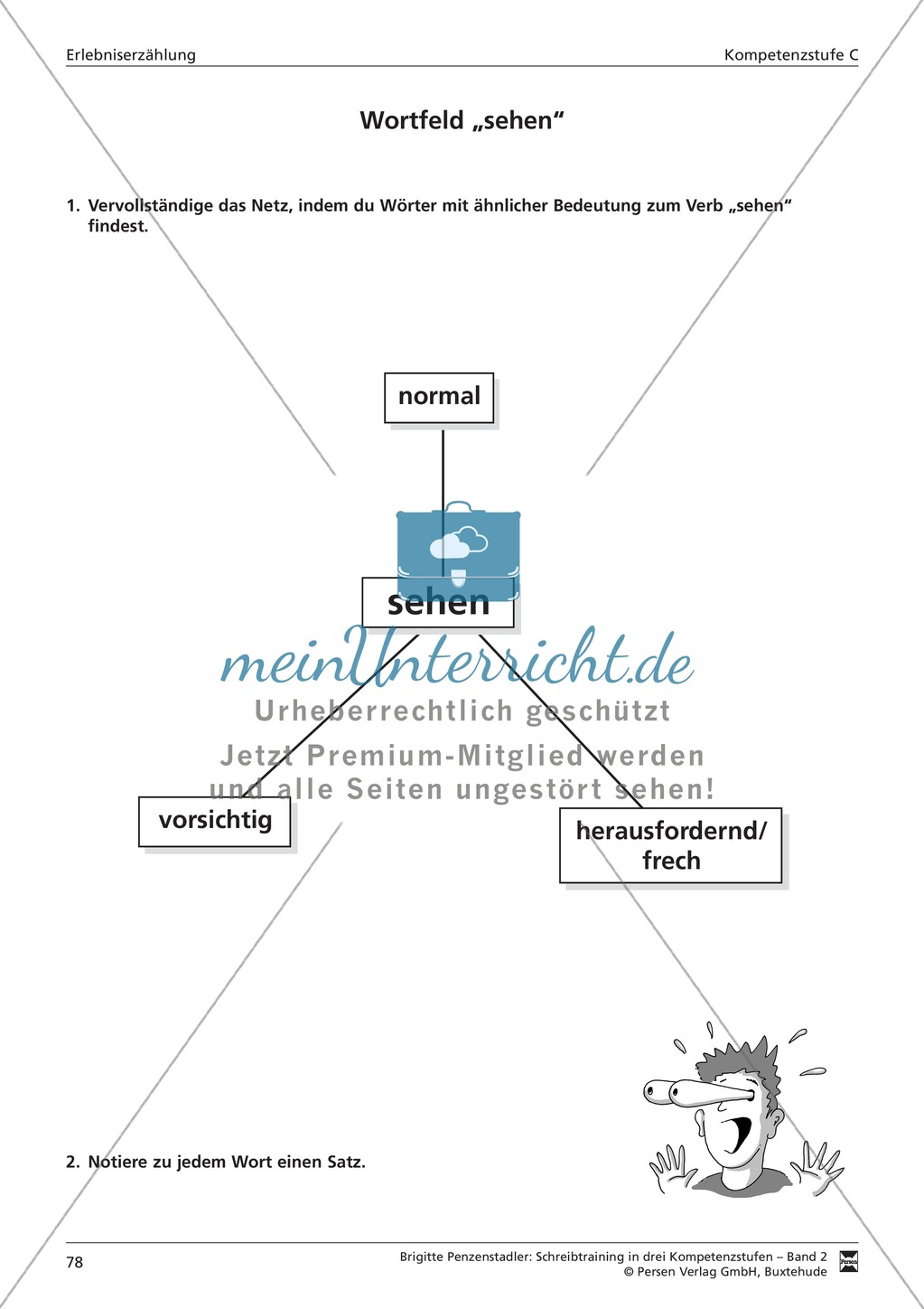 Schreibtraining Erlebniserzählung: Kompetenzstufe C: Arbeitsblätter mit Lösungen Preview 1
