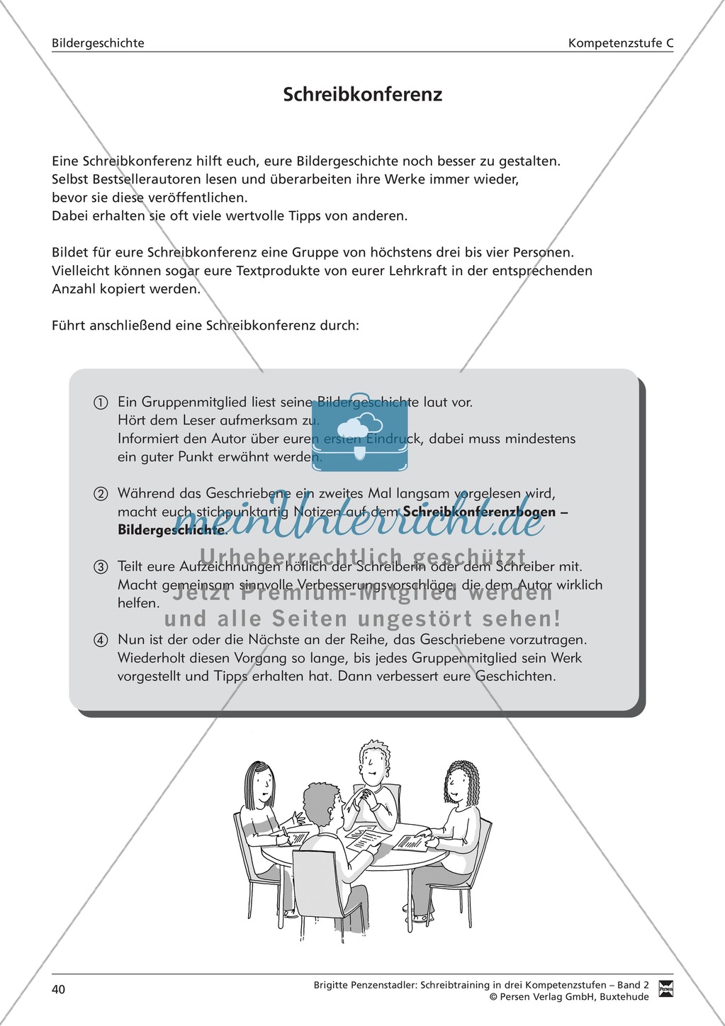 Schreibtraining Bildergeschichte: Kompetenzstufe C: Arbeitsblätter mit Lösungen Preview 10