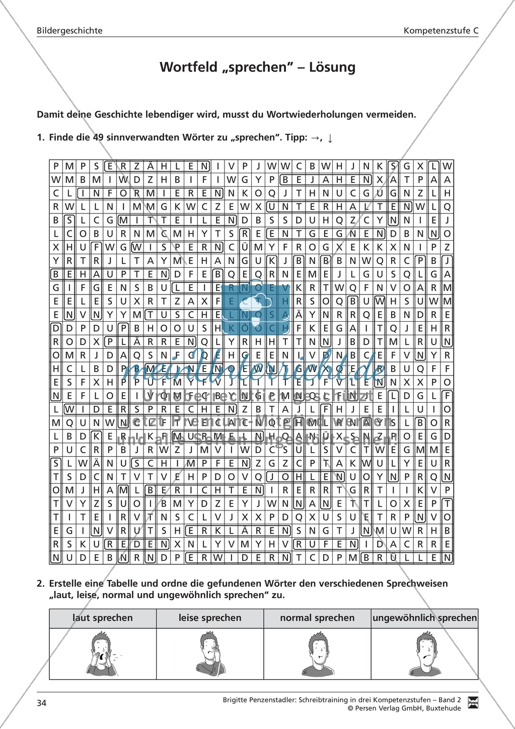 Schreibtraining Bildergeschichte: Kompetenzstufe C: Arbeitsblätter mit Lösungen Preview 4