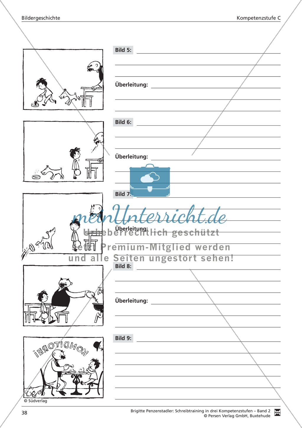 Schreibtraining Bildergeschichte: Kompetenzstufe C: Arbeitsblätter mit Lösungen Preview 8