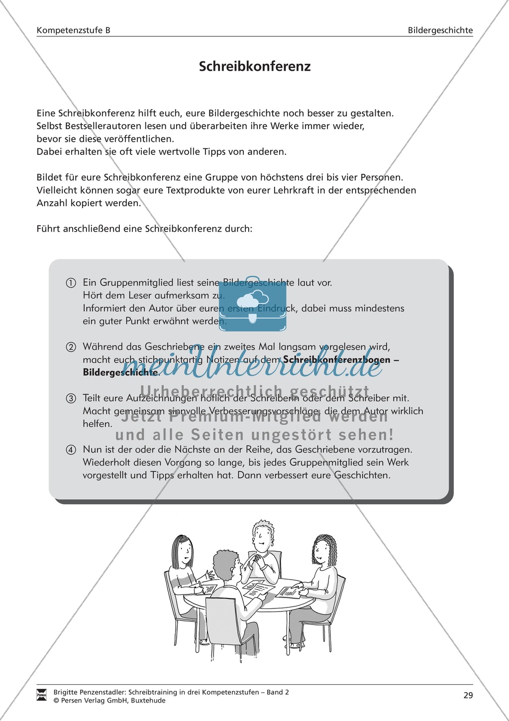 Schreibtraining Bildergeschichte: Kompetenzstufe B: Arbeitsblätter mit Lösungen Preview 10