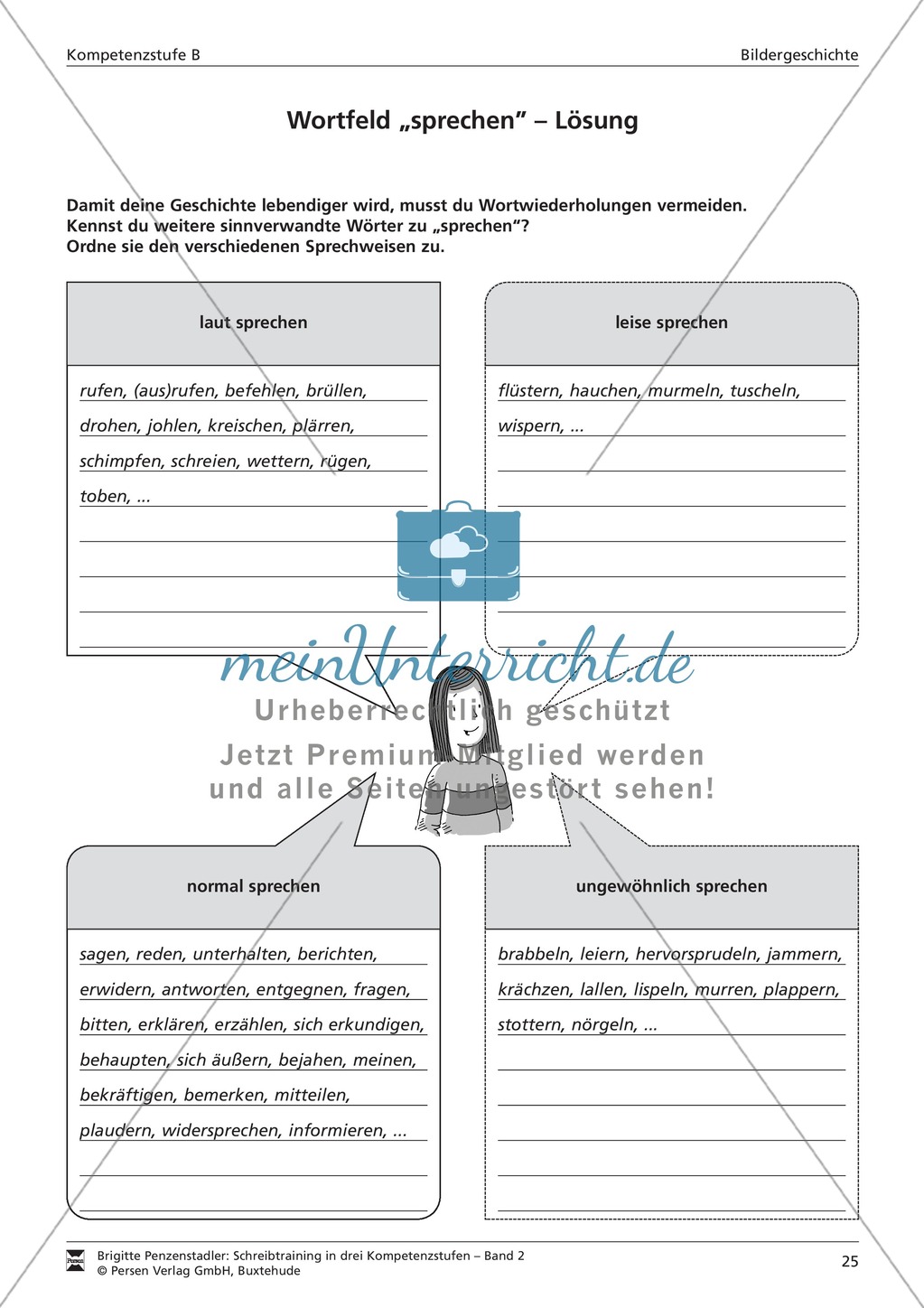Schreibtraining Bildergeschichte: Kompetenzstufe B: Arbeitsblätter mit Lösungen Preview 6