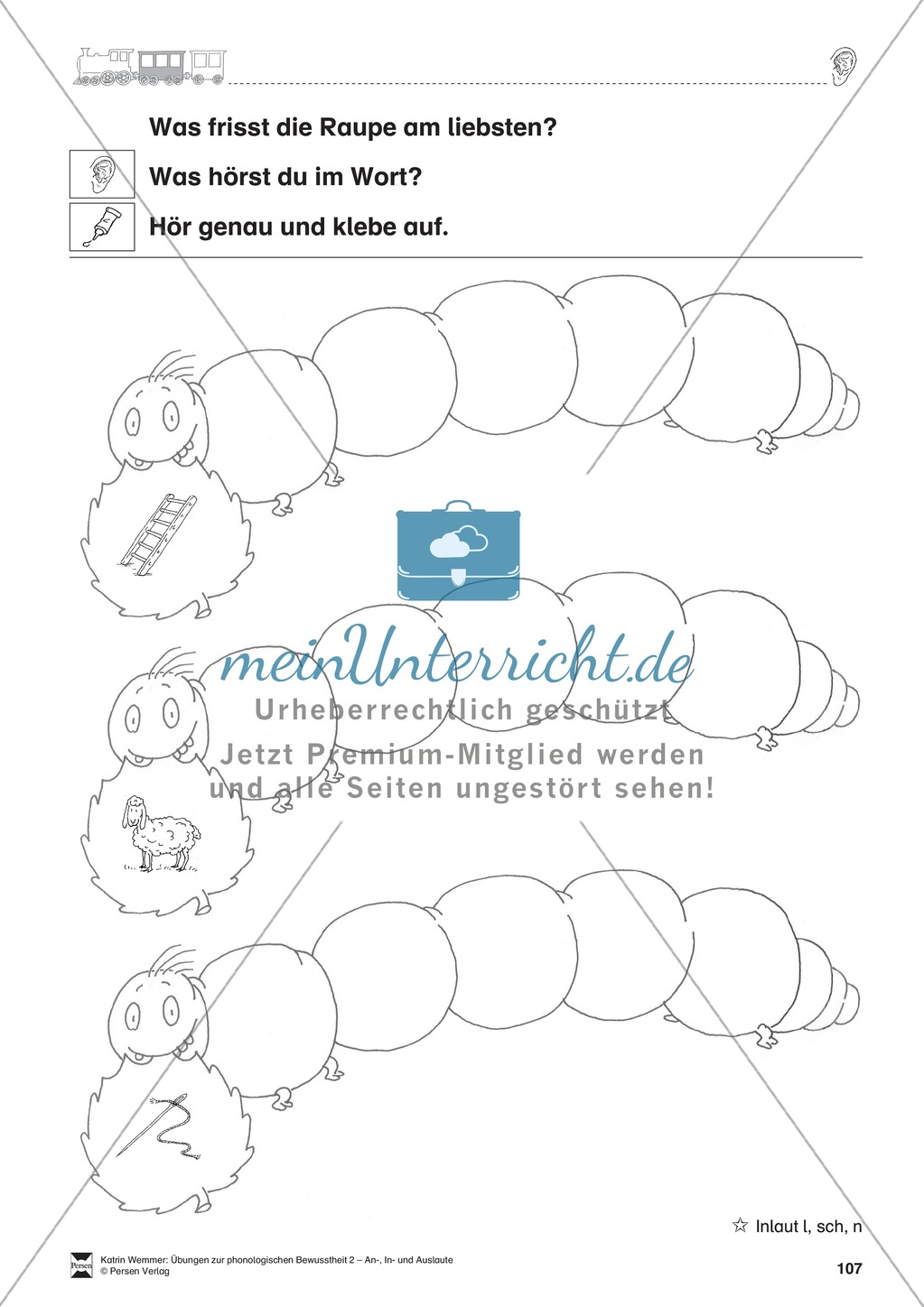 Inlaute Konsonanten: Schneiden und Kleben: Übungsblättervier Konsonanten Preview 2