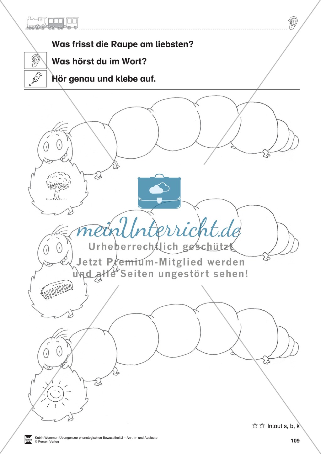 Inlaute Konsonanten: Schneiden und Kleben: Übungsblättervier Konsonanten Preview 4