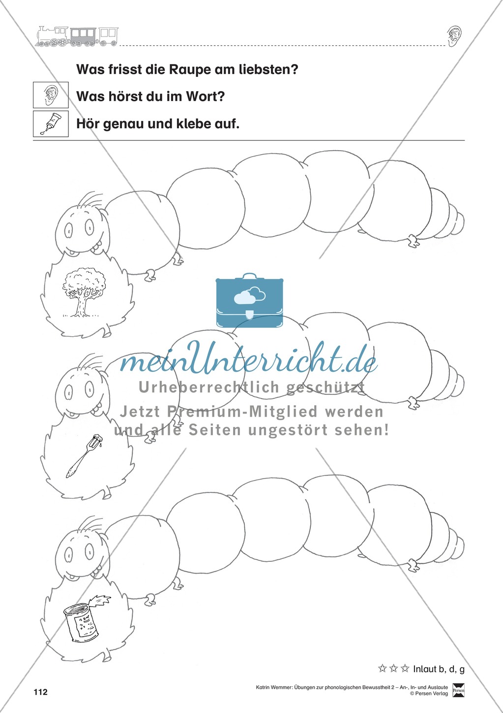 Inlaute Konsonanten: Schneiden und Kleben: Übungsblättervier Konsonanten Preview 7
