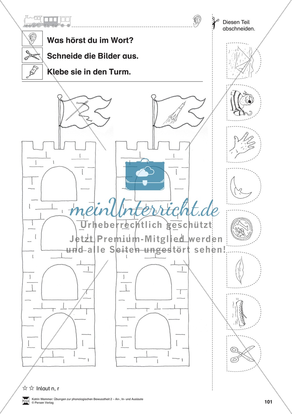 Inlaute Konsonanten: Schneiden und Kleben: Übungsblätter zwei Konsonanten Preview 4
