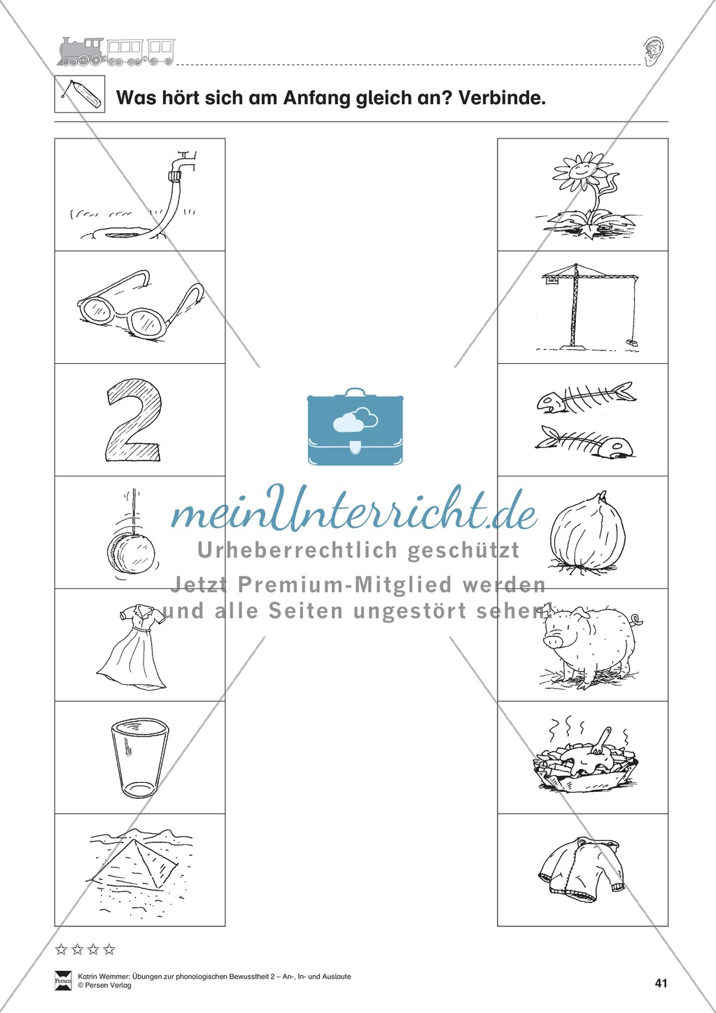 Anlaute Konsonanten: Verbinden: Übungsblätter Preview 7