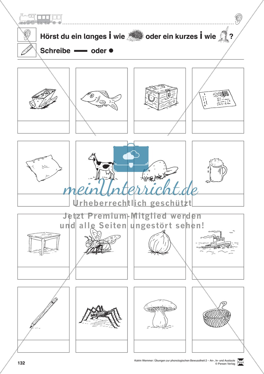 Vokallänge im Inlaut: Übungsblätter Preview 3