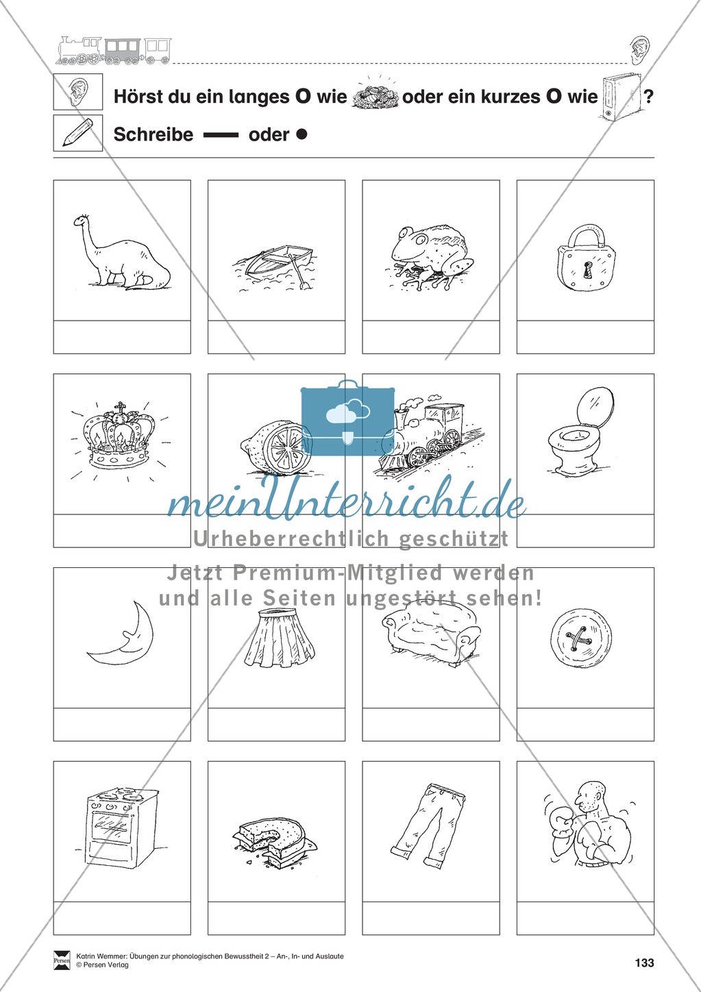 Vokallänge im Inlaut: Übungsblätter Preview 4
