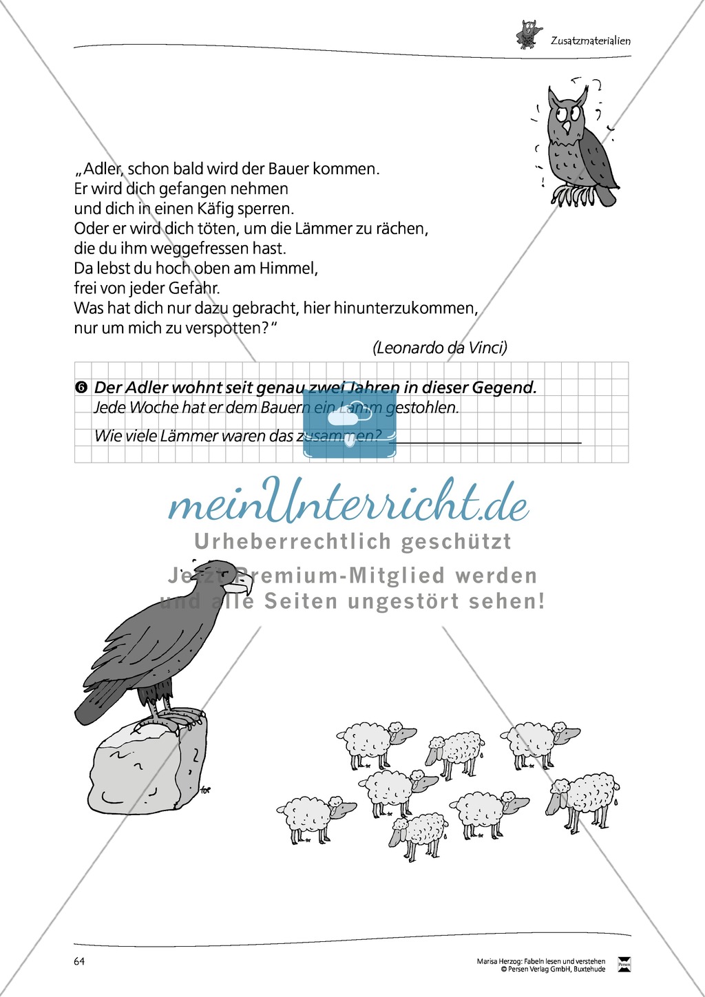 Fabel-Mathematik: Übungen + Lösungen Preview 3