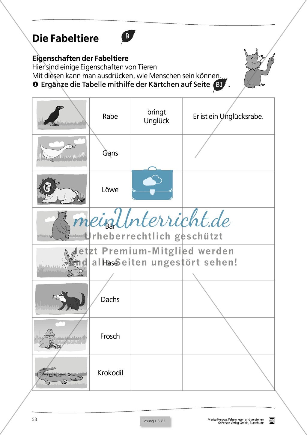 Fabeltiere: Übungen + Lösungen Preview 4