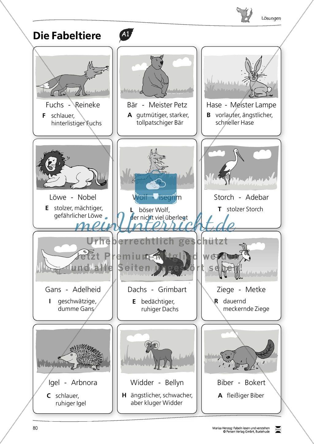 Fabeltiere: Übungen + Lösungen Preview 6