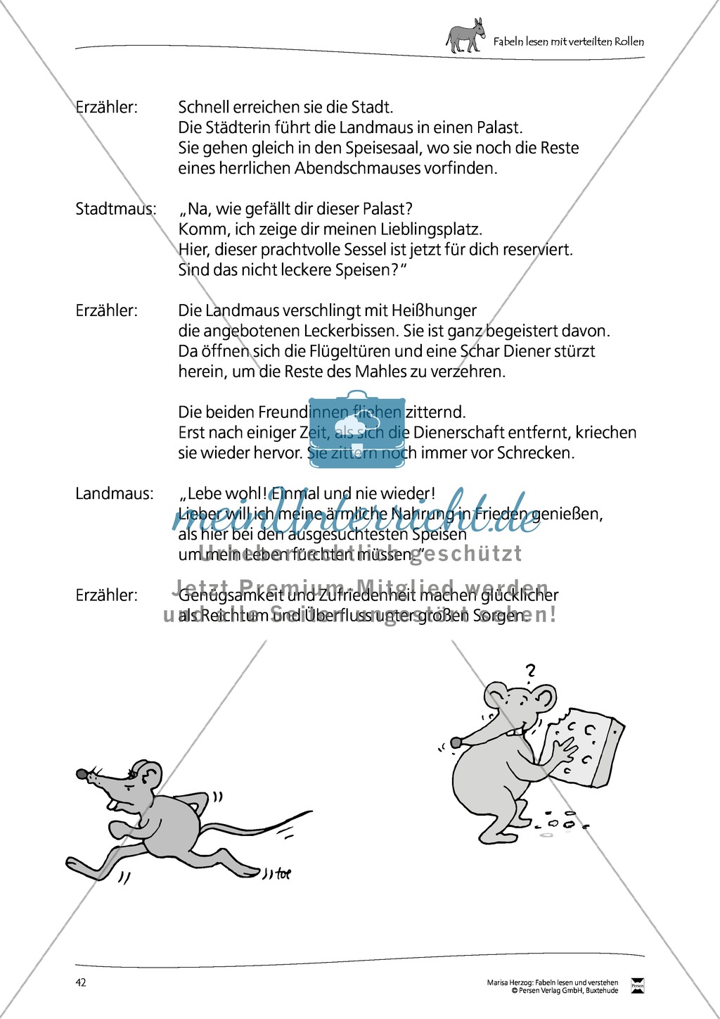 Fabel "Die Stadt- und die Landmaus" Preview 2