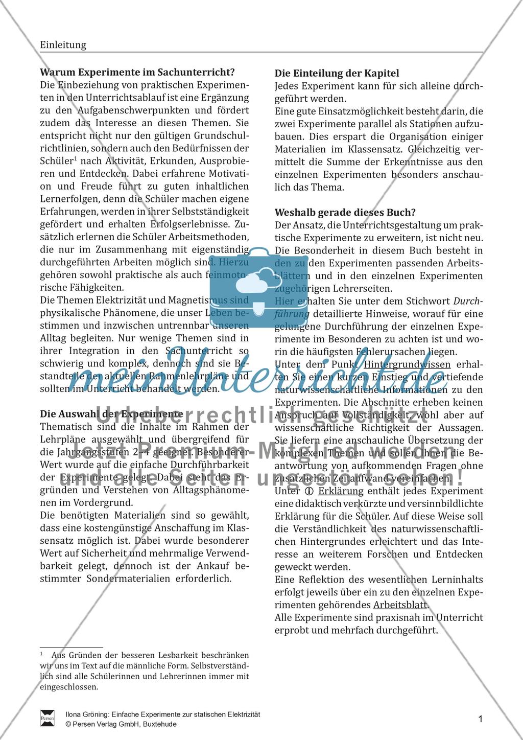 Einfache Experimente zur statischen Elektrizität Preview 2