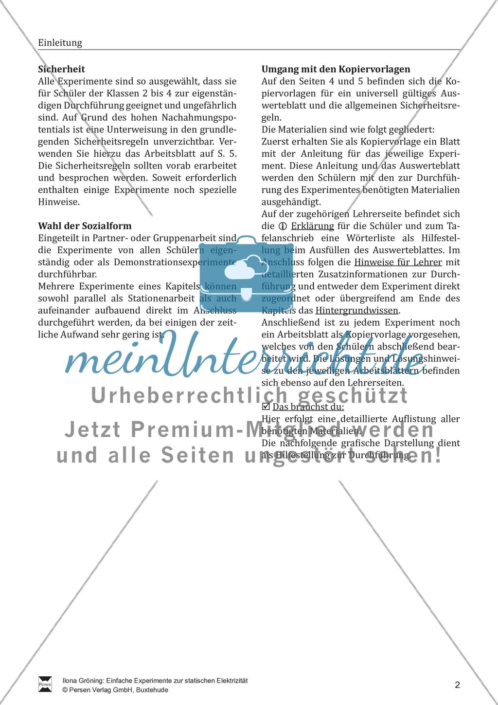 Einfache Experimente zur statischen Elektrizität Preview 3
