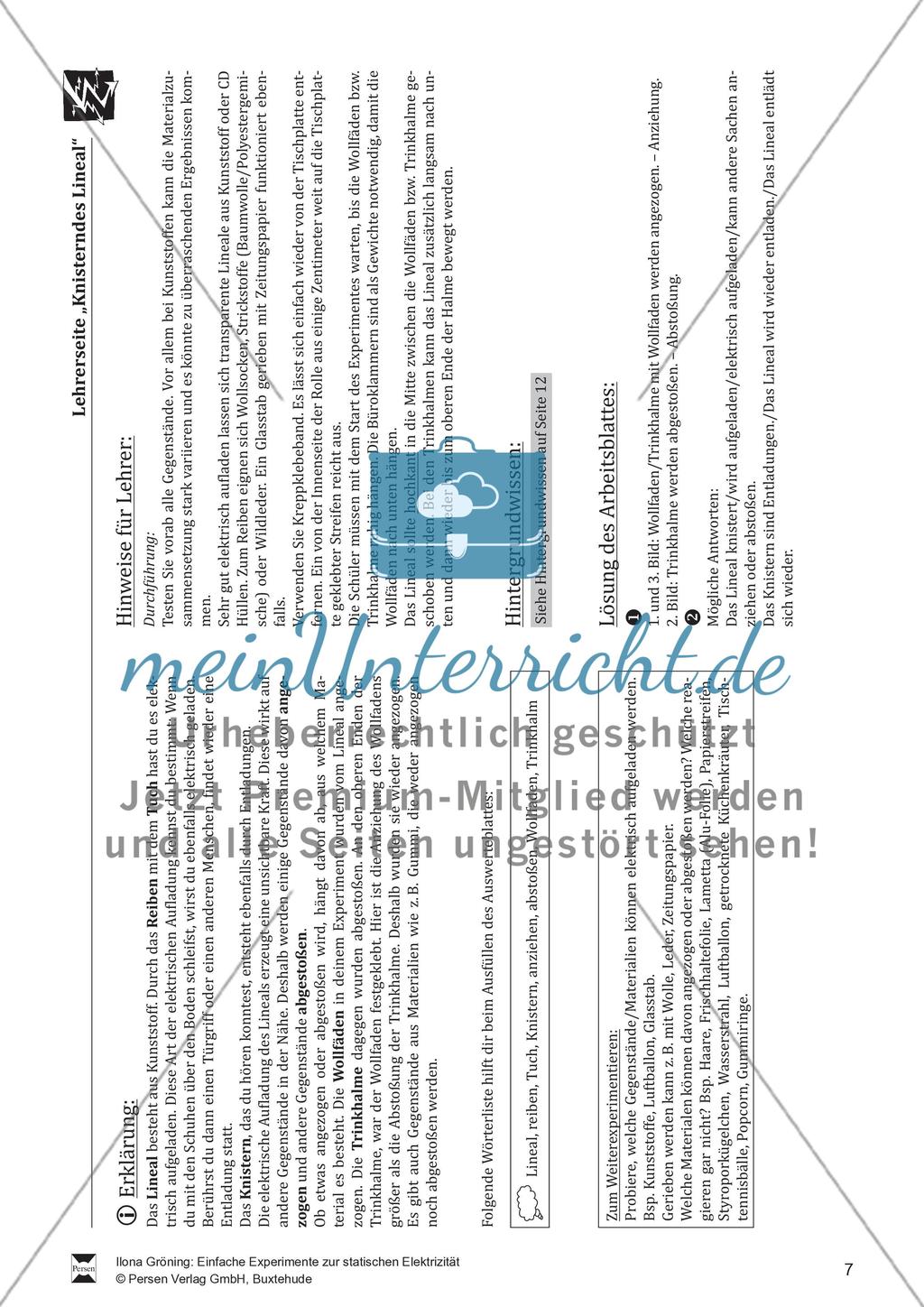 Einfache Experimente zur statischen Elektrizität Preview 8