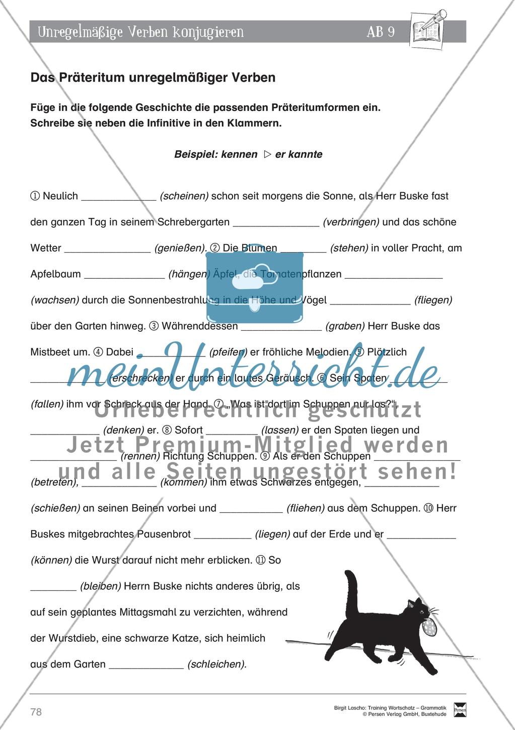 Deutsch als Zweitsprache (DaZ) - Grundfertigkeiten Grammatik: Unregelmäßige Verben konjugieren: