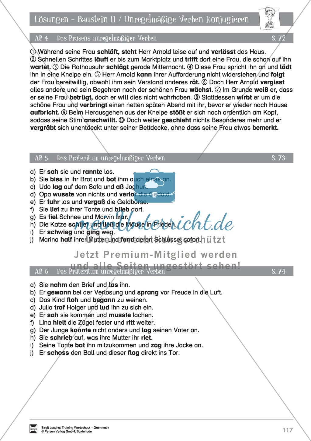 Deutsch als Zweitsprache (DaZ) - Grundfertigkeiten Grammatik: Unregelmäßige Verben konjugieren: