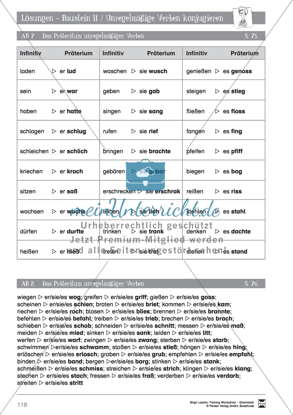Deutsch als Zweitsprache (DaZ) - Grundfertigkeiten Grammatik: Unregelmäßige Verben konjugieren: