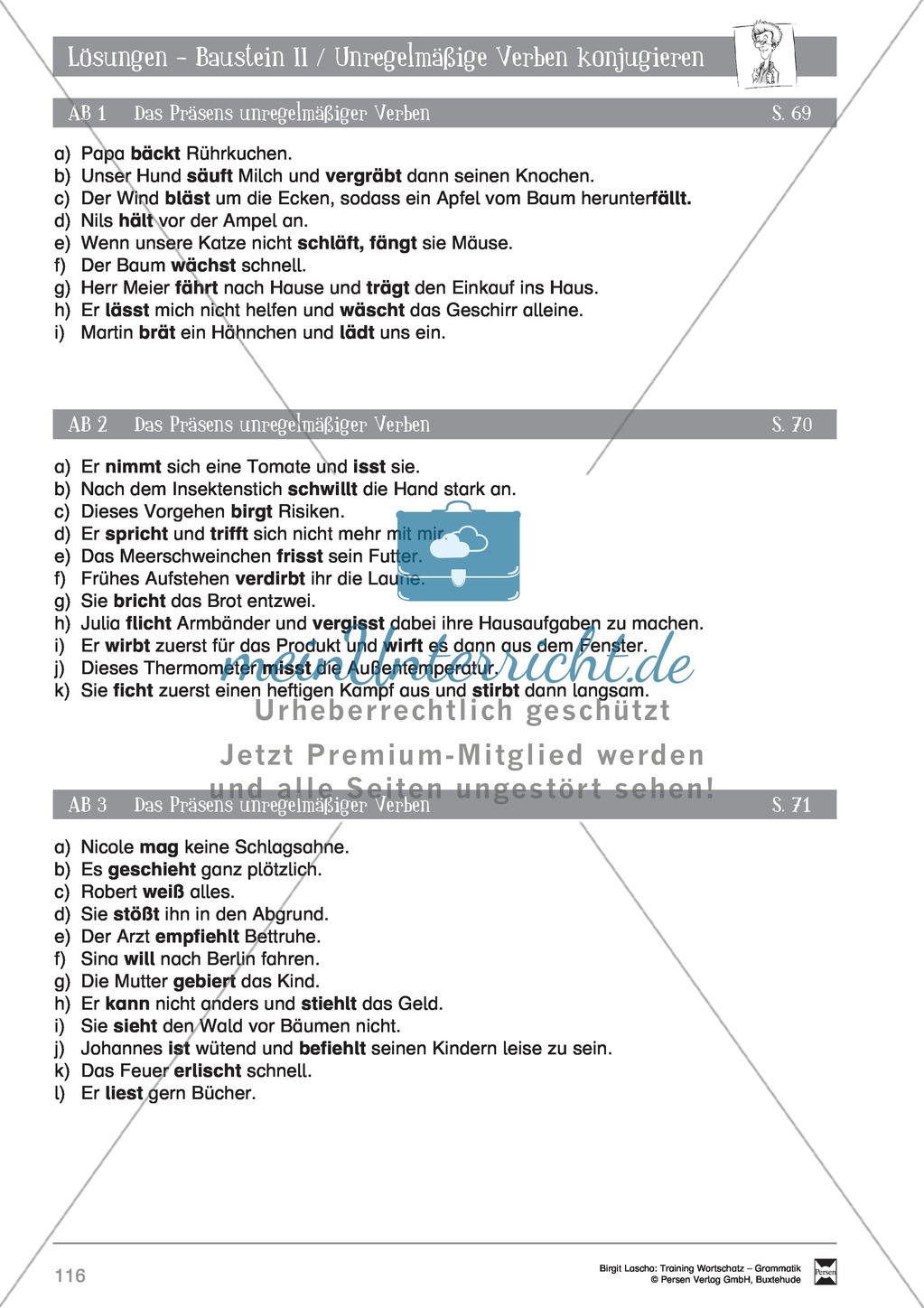 Deutsch als Zweitsprache (DaZ) - Grundfertigkeiten Grammatik: Unregelmäßige Verben konjugieren: