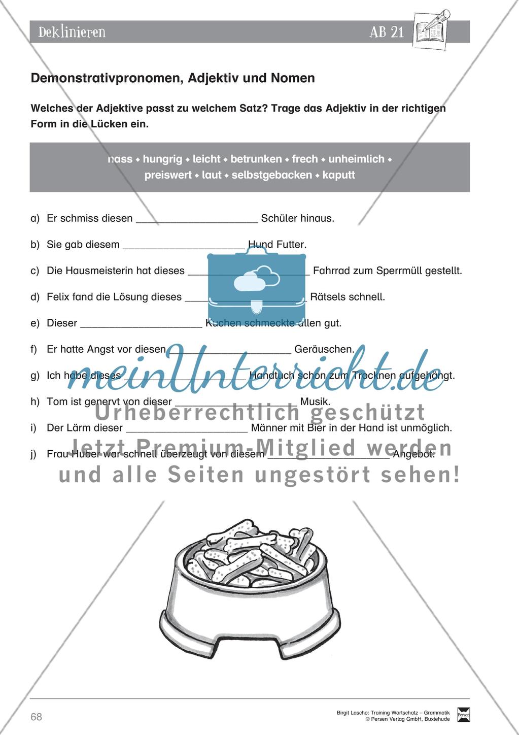 Deutsch als Zweitsprache (DaZ) - Grundfertigkeiten Grammatik: Deklinieren