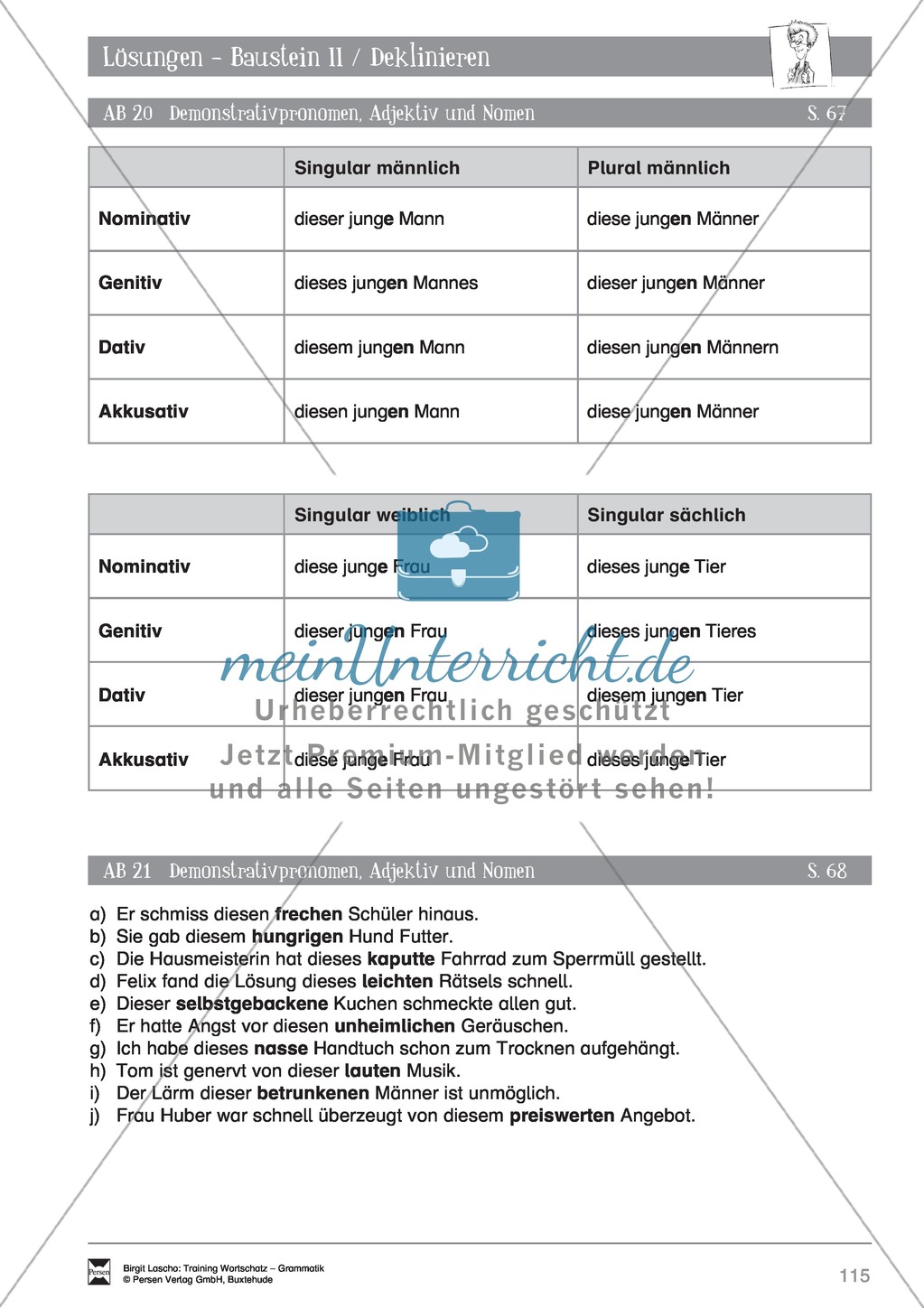 Deutsch als Zweitsprache (DaZ) - Grundfertigkeiten Grammatik: Deklinieren