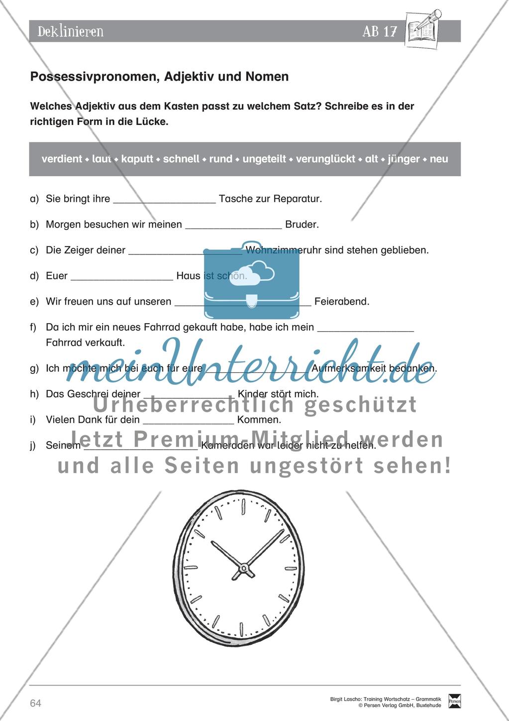 Deutsch als Zweitsprache (DaZ) - Grundfertigkeiten Grammatik: Deklinieren