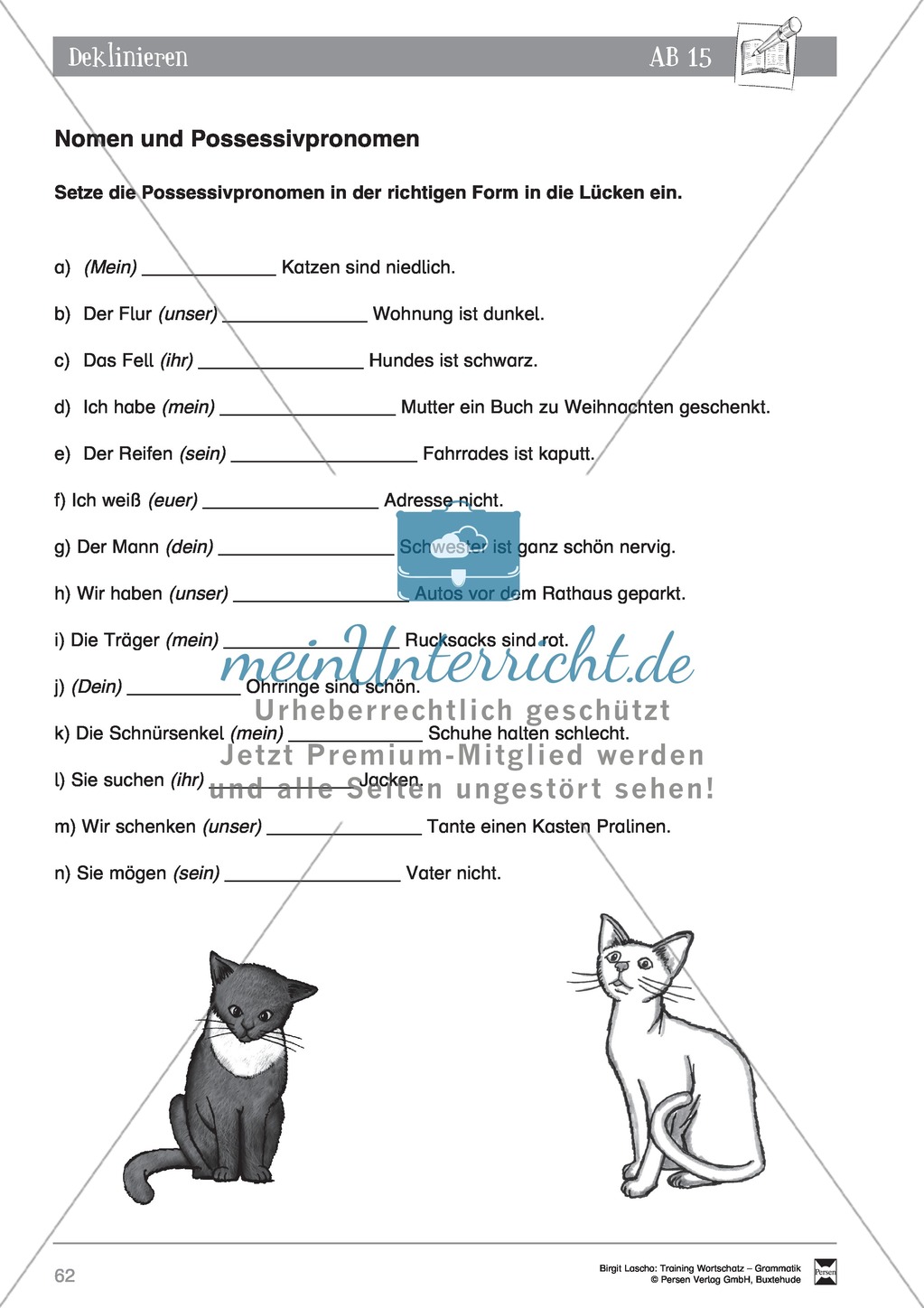 Deutsch als Zweitsprache (DaZ) - Grundfertigkeiten Grammatik: Deklinieren