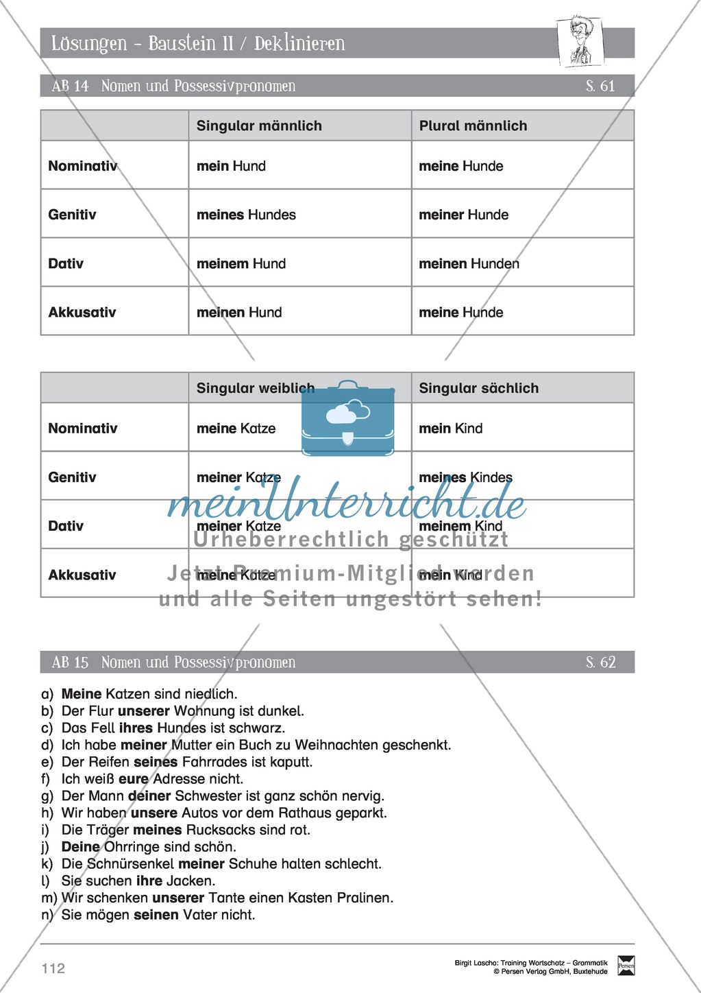 Deutsch als Zweitsprache (DaZ) - Grundfertigkeiten Grammatik: Deklinieren