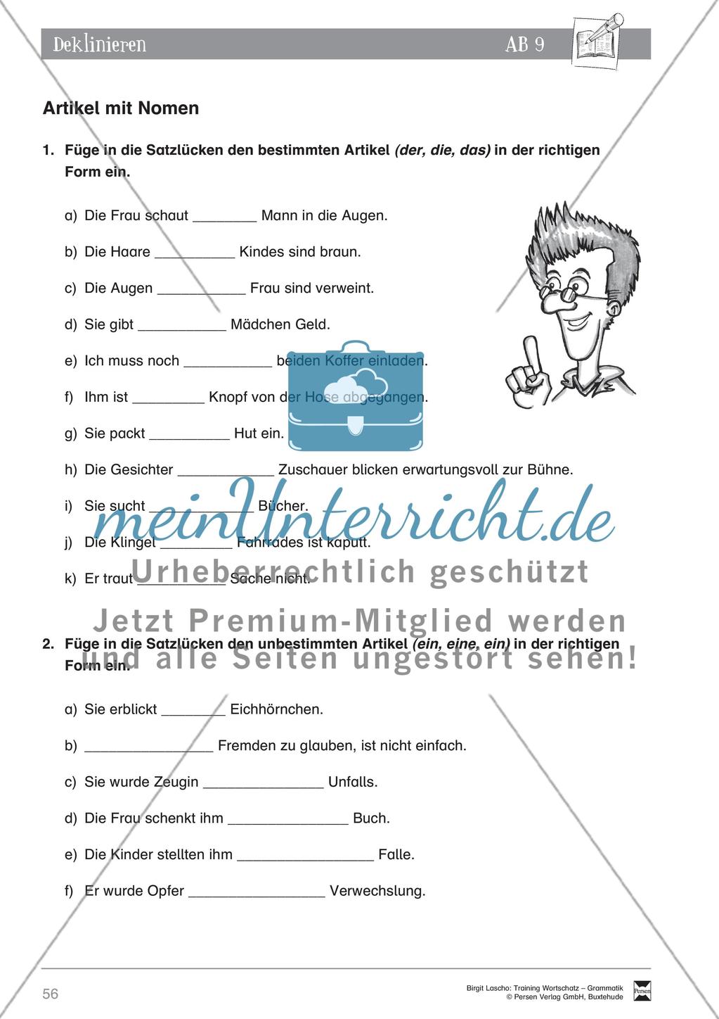Deutsch als Zweitsprache (DaZ) - Grundfertigkeiten Grammatik: Deklinieren