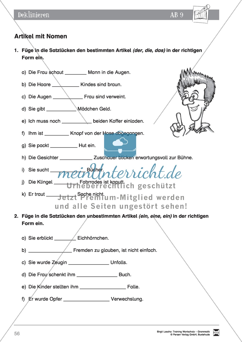 Deutsch als Zweitsprache (DaZ) - Grundfertigkeiten Grammatik: Deklinieren