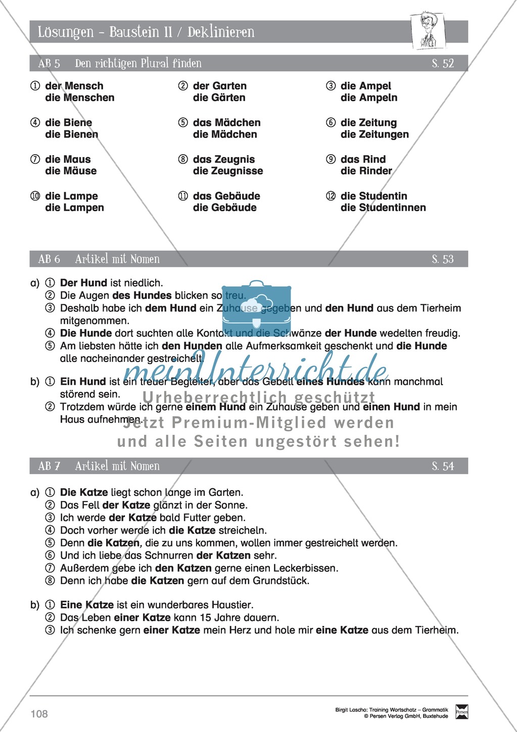 Deutsch als Zweitsprache (DaZ) - Grundfertigkeiten Grammatik: Deklinieren