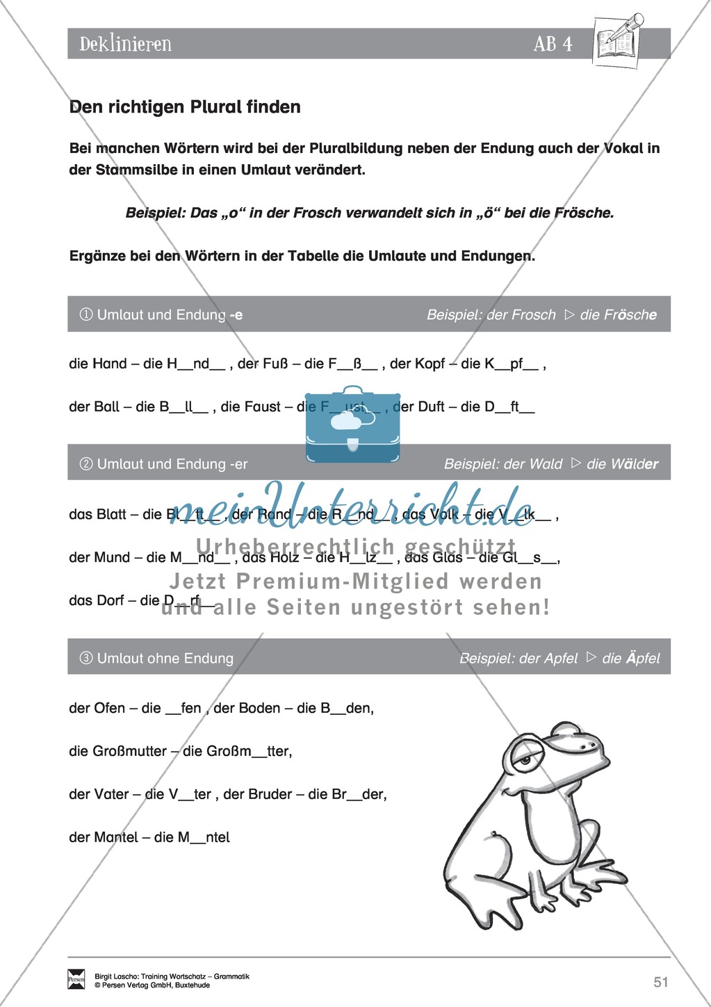 Deutsch als Zweitsprache (DaZ) - Grundfertigkeiten Grammatik: Deklinieren